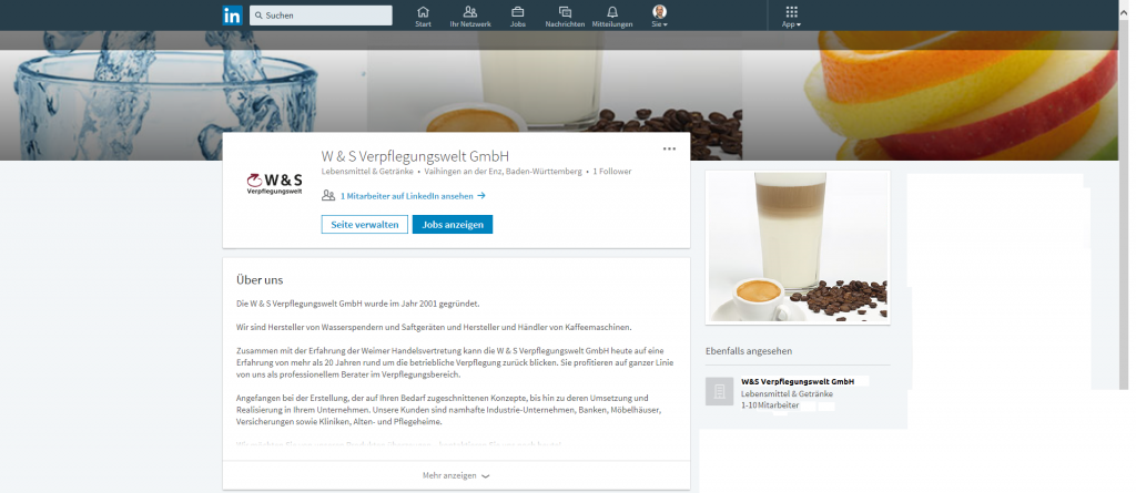 LinkedIn-Profil W & S LinkedIn-Profil W & S
