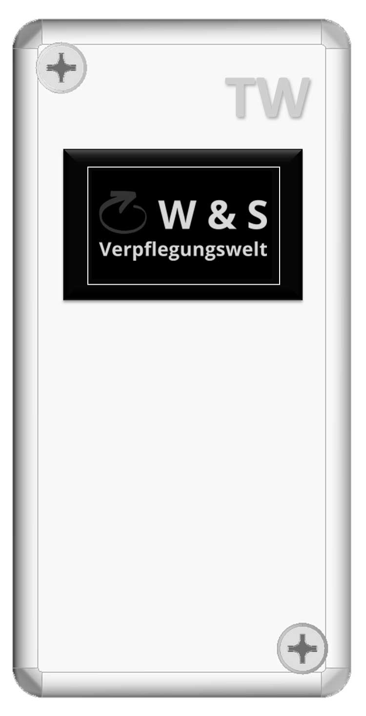 TapWatch Messgerät und Durchflusssensor Frontansicht