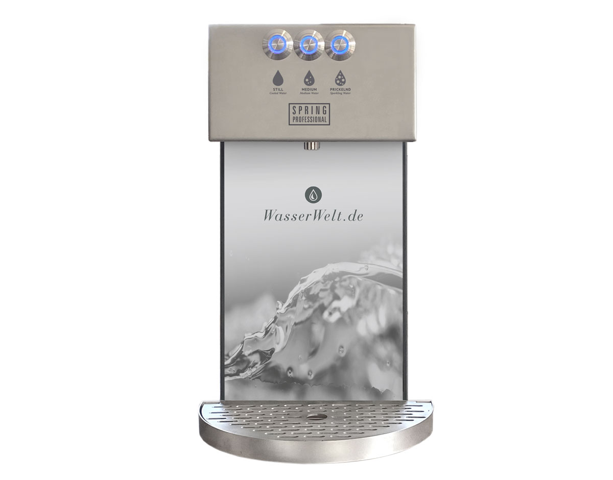 W & S Tischwasserspender SPRING PROFESSIONAL OFFICE LIGHT 2.0 GLASPERLENGESTRAHLT