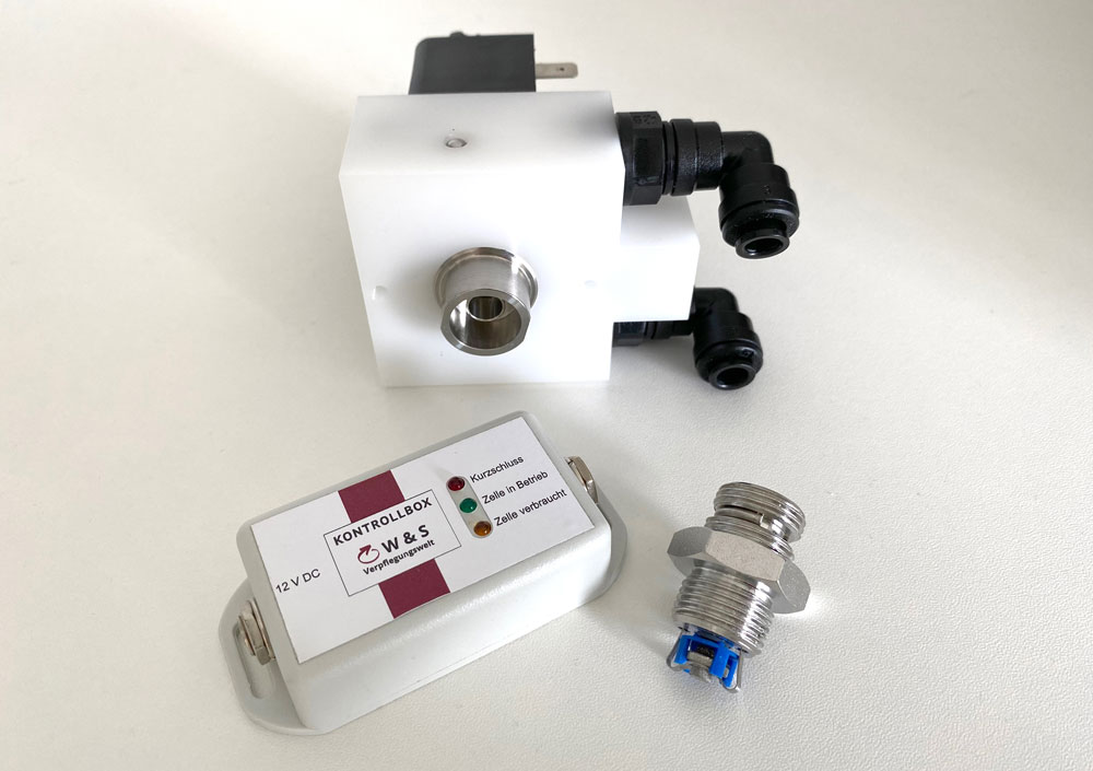 Hygiene und Reinigung von Wasserspendern – W & S OZON-HYGIENEBOX Automatisierte Hygiene durch kontrollierte Ozonerzeugung mittels moderner PEM-Technologie - W & S OZON-HYGIENEBOX