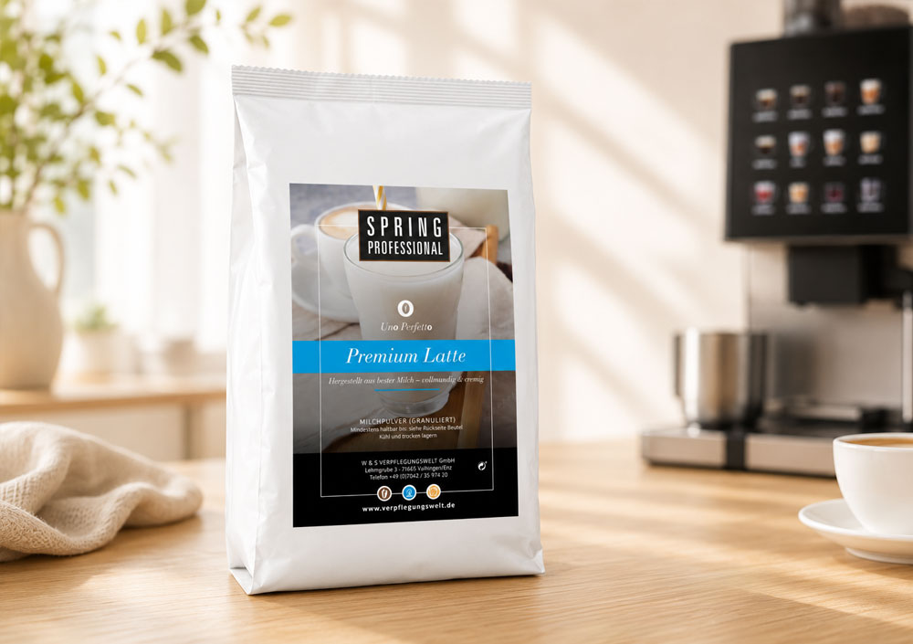 PREMIUM LATTE – 100 % Echtmilch für natürlich cremigen Milchschaum und Kaffeespezialitäten mit besonderem Genuss. PREMIUM LATTE - 100 % Echtmilch für natürlich cremigen Milchschaum und Kaffeespezialitäten mit besonderem Genuss.