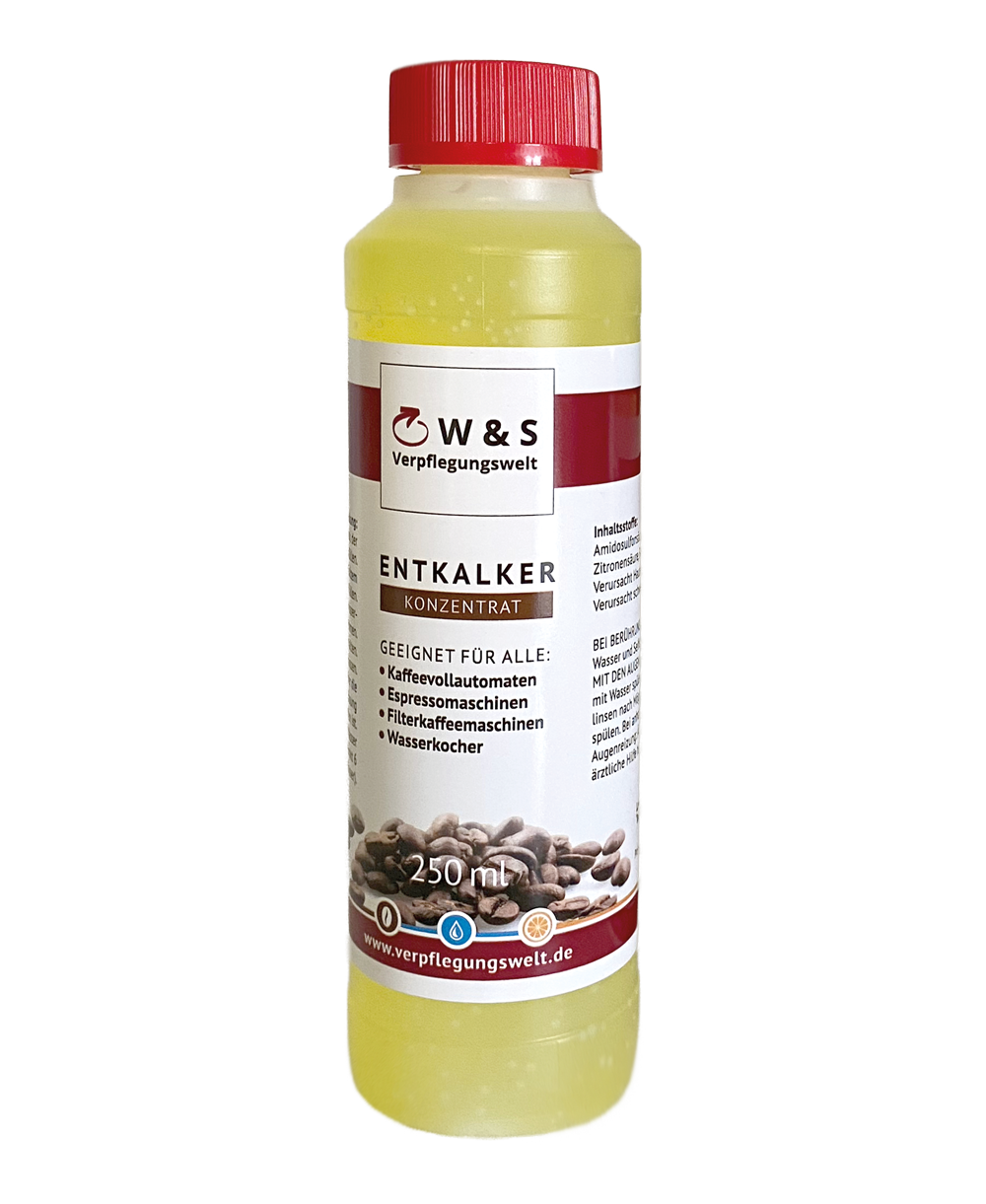 W & S Entkalker - Zuverlässiger Kalkschutz für eine lange Lebensdauer Ihres Kaffeevollautomaten.