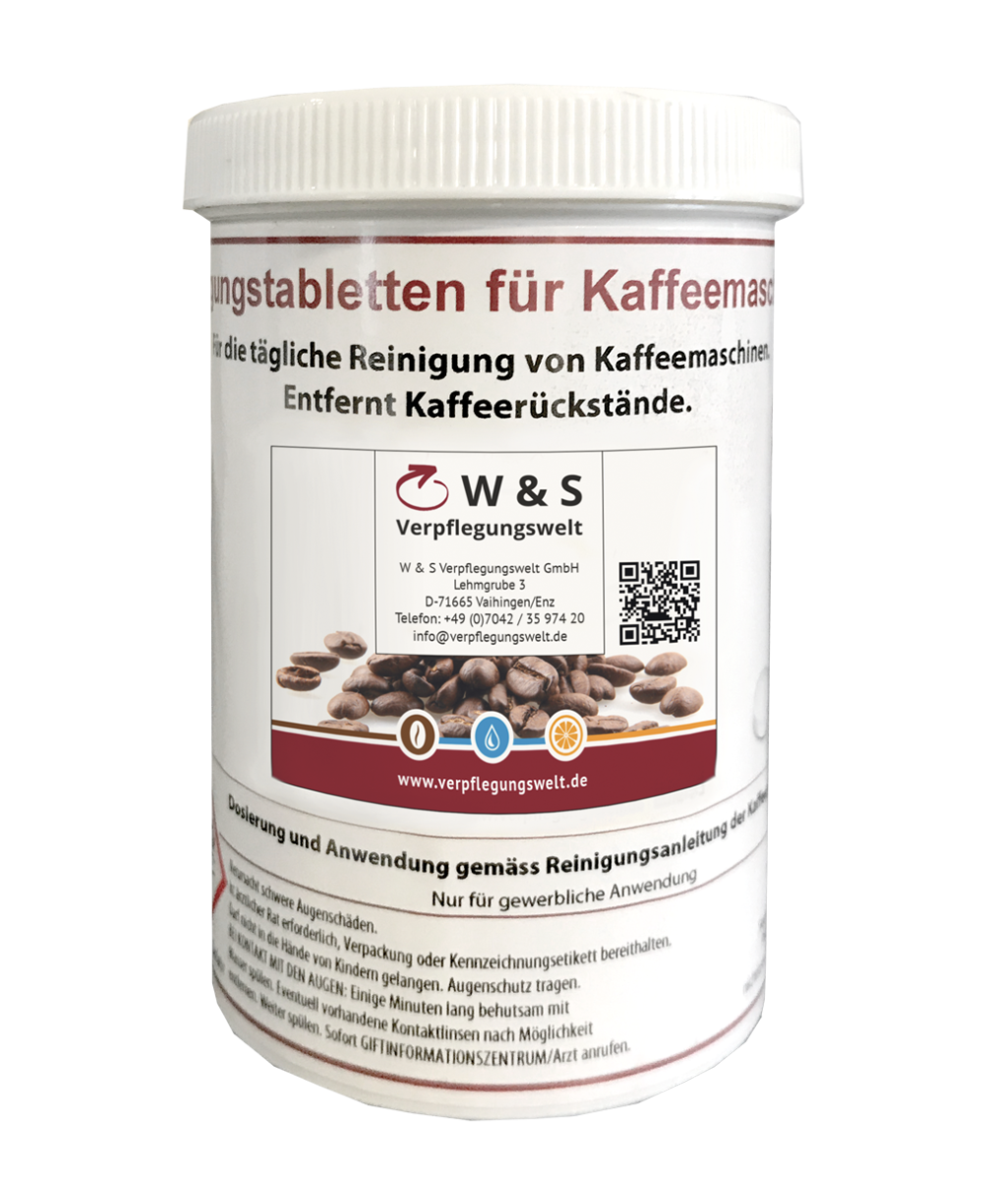 W & S Reinigungstabletten - Für hygienische Sauberkeit und konstanten Kaffeegenuss.